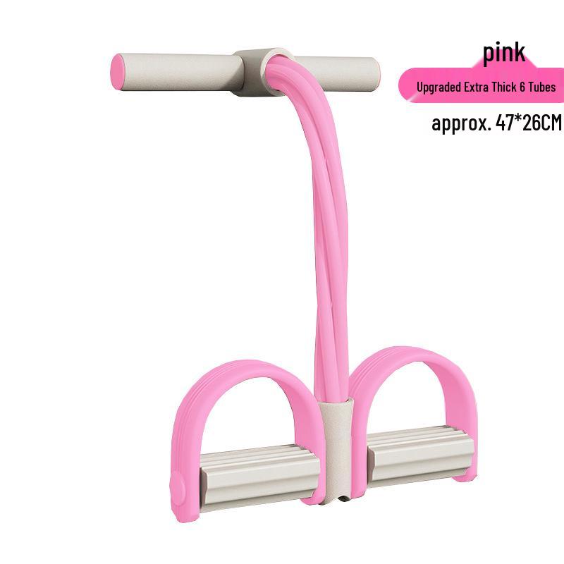 Multifunctional Fitness Foot Pedal with 6 Resistance Bands for Sit-ups, Belly Toning, and Arm Exercises