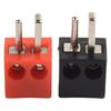 2 Stück 2-Pin DIN Hi-Fi Lautsprecher-Stecker Verbinder Schraubklemmenblock Verbinder Rot Schwarz Elektrogeräte-Stecker Verbinder