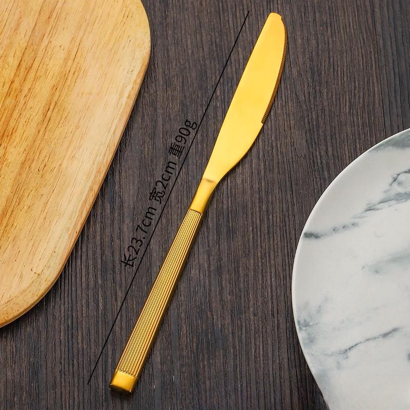 Elegant Guqin Handle Stainless Steel Cutlery