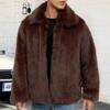 European and American men's lapel short imitation fur jacket thermal jacket plush coat