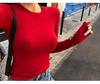 Korean Dongdaemun Slimming Long-Sleeve Figure-Flattering Women's Base Layer Top with Same-Day Delivery