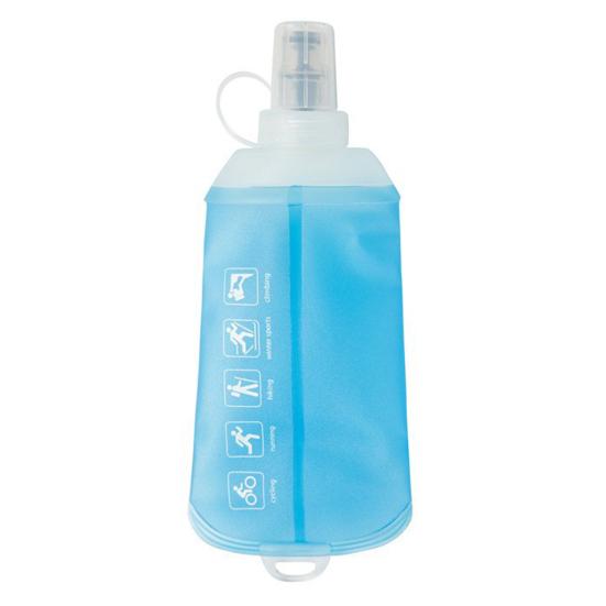 TPU Collapsible Soft Water Bottle Flask Food Grade BPA Free Leakproof Foldable Outdoor Sports Hydration Bottle