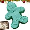 1pc Silicone Gingerbread Man Baking Tray 3D Silicone Christmas Gingerbread Man Baking Molds Non Stick Pie Mould Bakeware Tray
