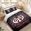 Custom Name Bedding Set 3 PiecesMainz 05 Print Duvet Cover + 2 Pillowcases Soft Bed Decor