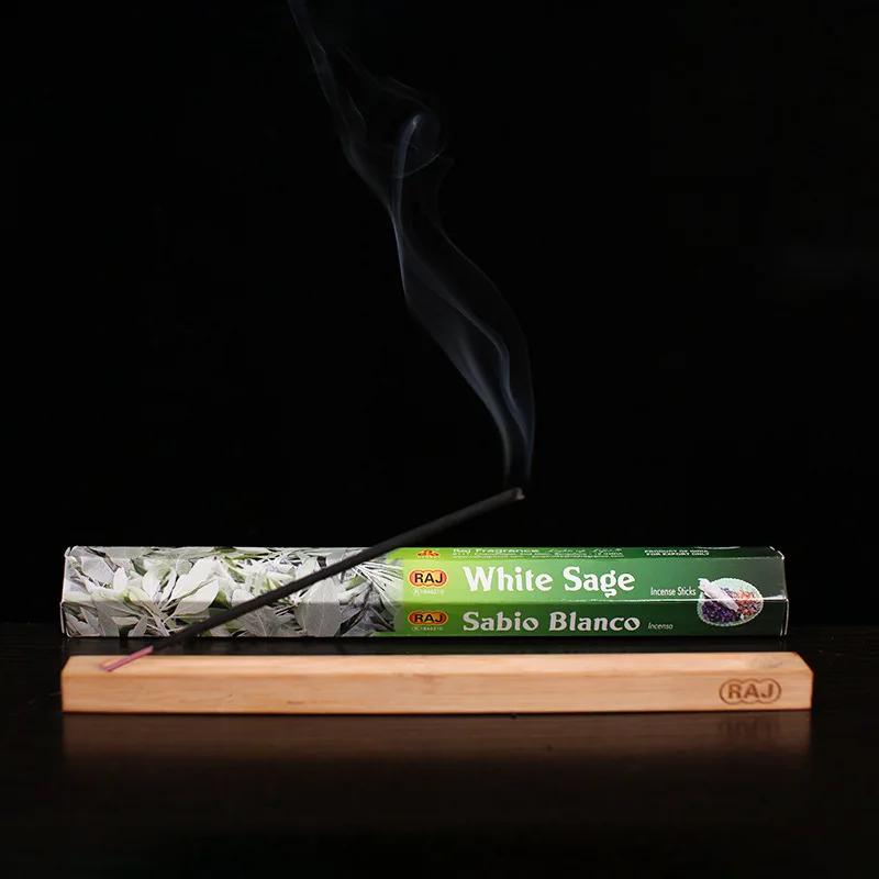 Y 20 Varillas/caja Incienso Indio Salvia Blanca Lavanda Aromaterapia LÍNEA PALO SANTO Varilla de Incienso Hogar Dormitorio Baño Fragancia para el Hogar Tibetano