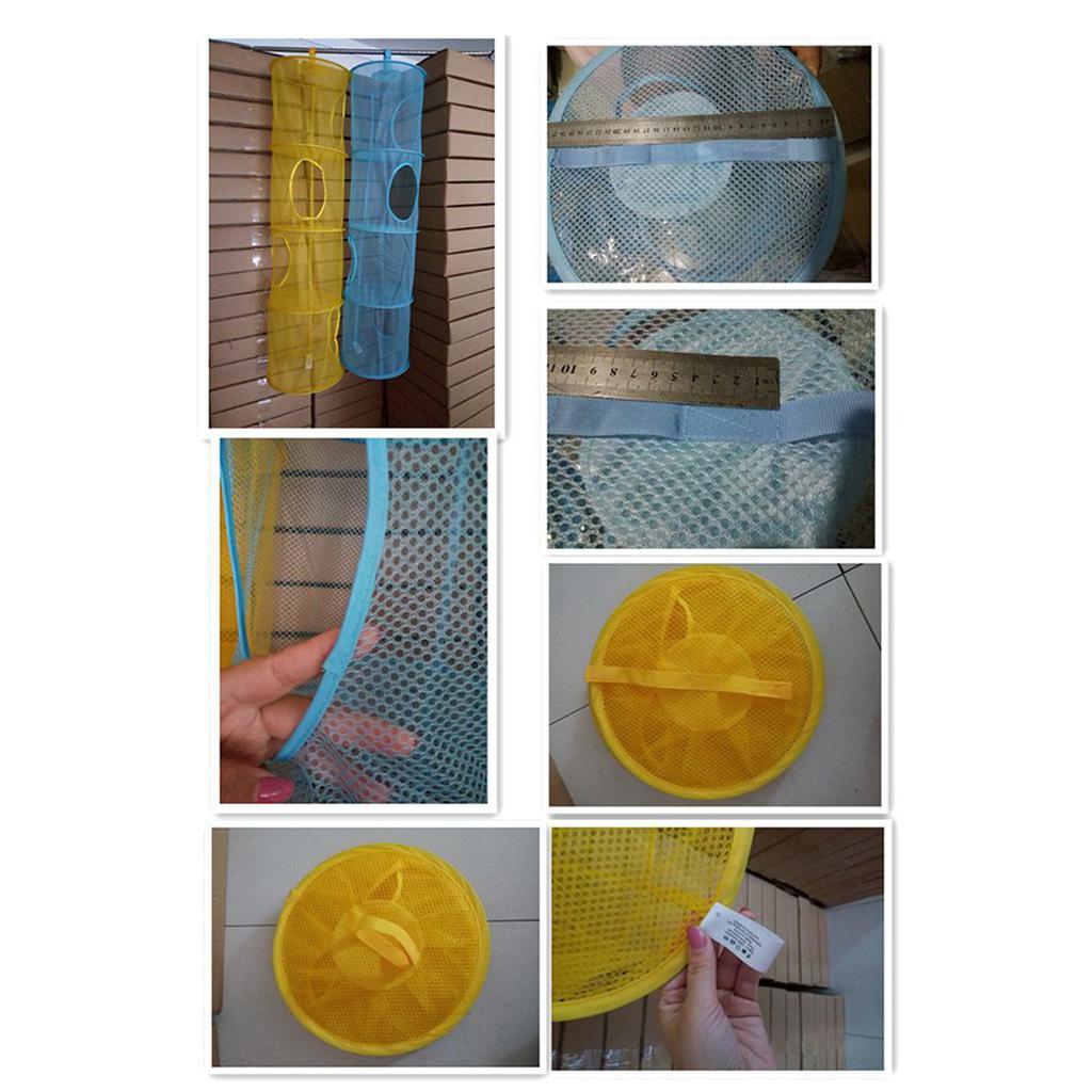 Foldable Hanging Basket Breathable Four- Basket Toy Storage Basket