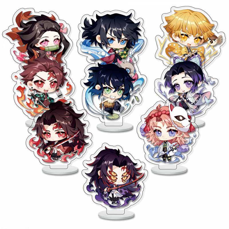 Gorgeous 9pcs Demon Slayer Acrylic Dolls Christmas Desktop Decoration