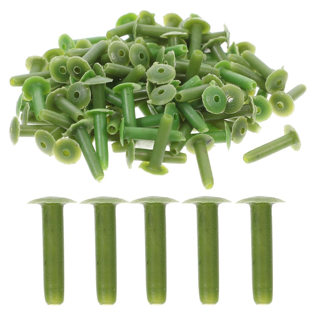 100 Pcs Material Simulated Flower Nails Floral Tools Wired Picks Realistic Plastic Pole for Arrangement