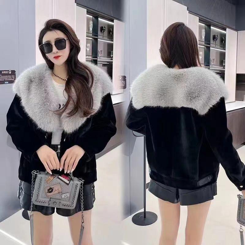 

Winter new celebrity imitation fox fur coat women s medium and long imitation mink velvet coat L 130-145