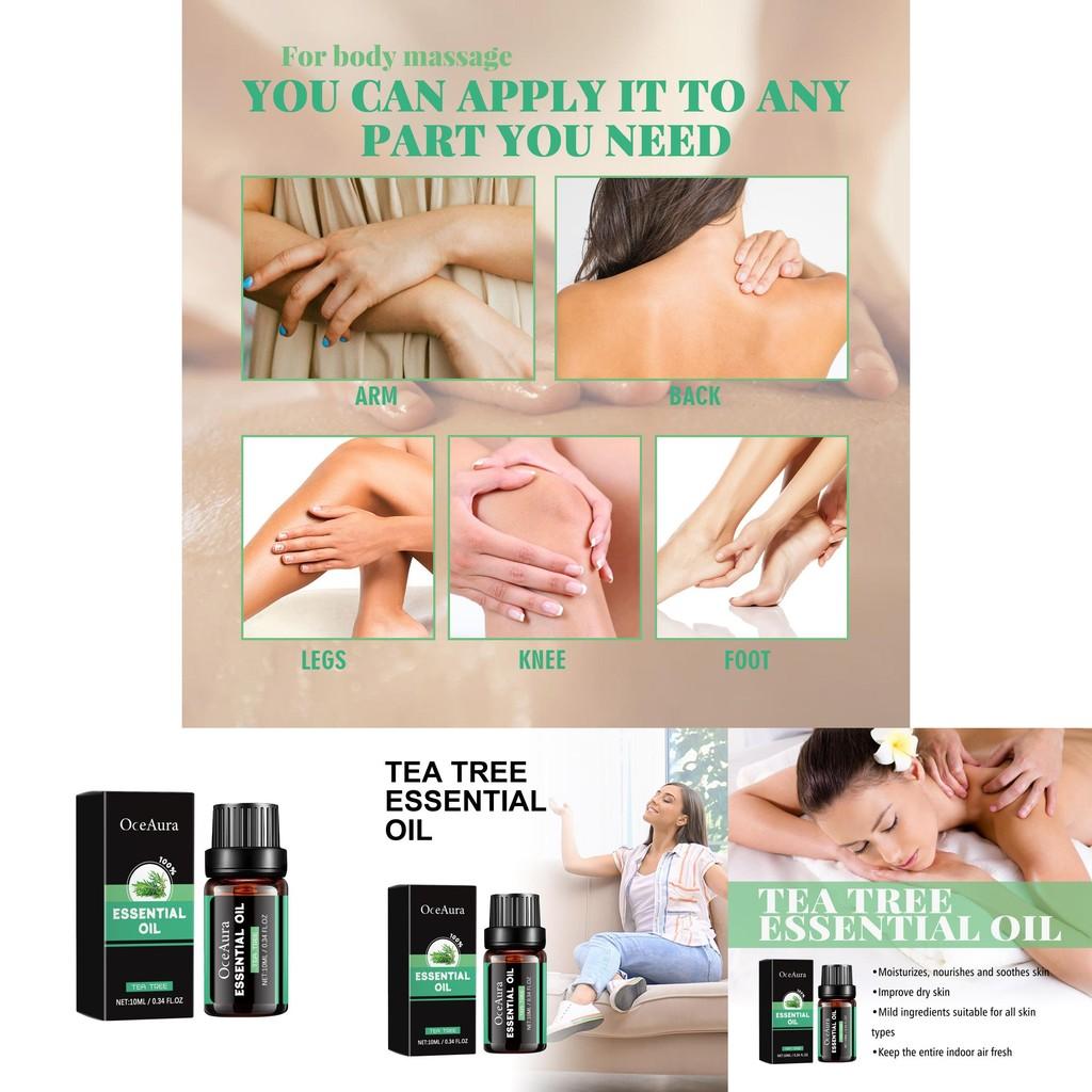 Oceaura Tea Tree Essential Oil For Silky Smooth Skin With Refreshing Aroma And Muscle Relaxation