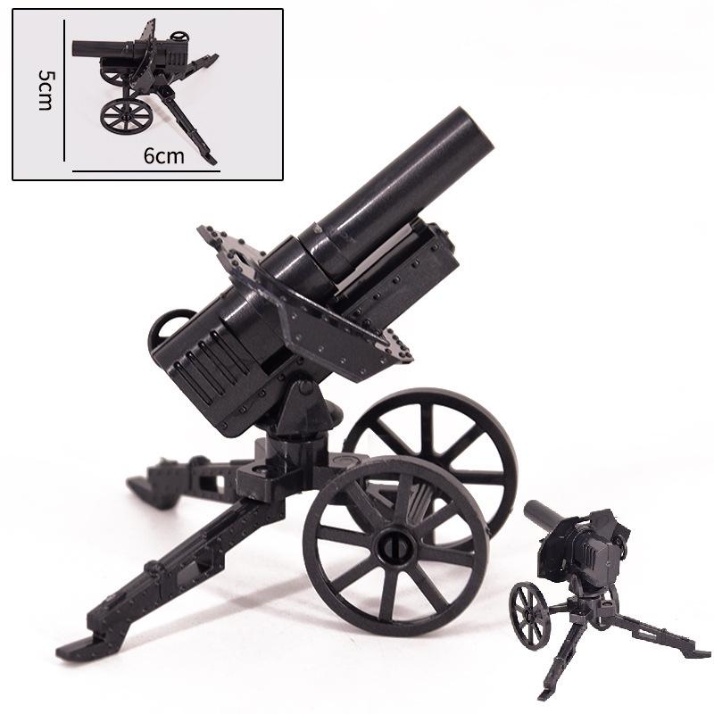 Doll Scene With Anti-Aircraft Maxine Anti-Aircraft Heavy Machine Gun Mortar Assembly Building Block