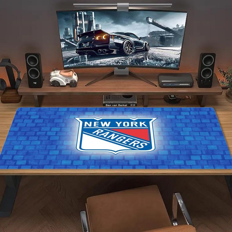 New York Rangers Logo Color Mouse Pad Large Gaming Table Cushion Non-slip Laptop Tablet Big Mousepad XXL Mat Mini PC Playmat With Lock edge