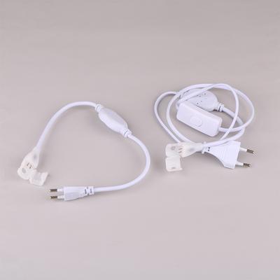 EU zástrčka pro 220V COB LED pásek napájecí zástrčka rychlospojka s kabelovým vypínačem pro IP67 10mm COB pásek