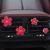 Alloy Daisy Car Air Freshener Clip - 4PCS Fragrance Decoration