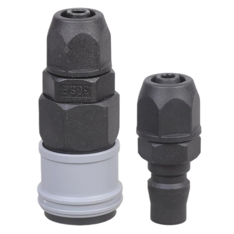 C Type Pneumatic Fittings Tube Quick Connectors Concealed Steel Detent Ball Double Stage Sealing Protect For Longevity