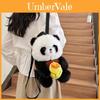 Mochila Infantil Panda de Pelúcia Fofa Abacate Maçã Mahjong Design de Cabana Para Crianças e Uso Diário