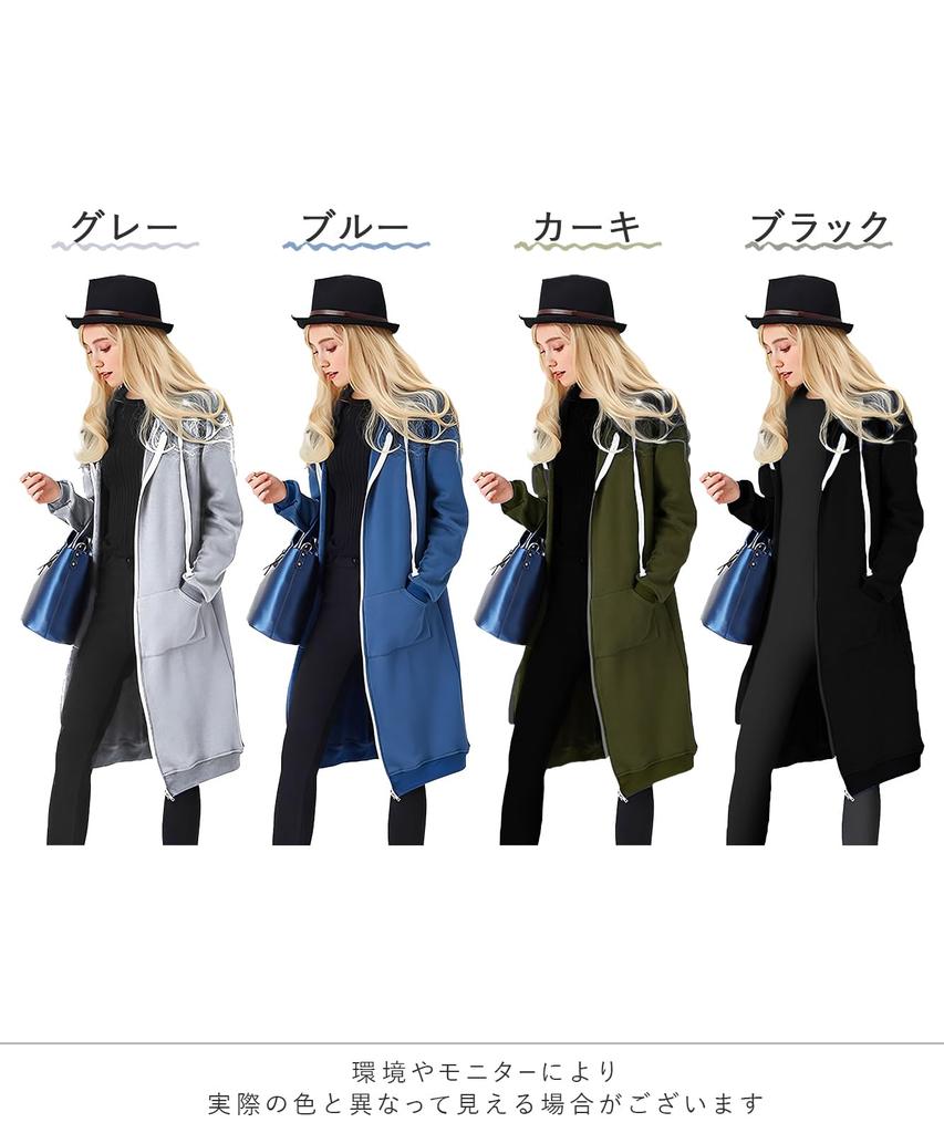 Newne Long Casual Long Solid Dark Loose Zipper Winter Zipper Front Metal Korean Long Size Women's Hoodie, Zip-Up Hoodie, Outerwear, Sleeves,