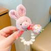 Sweet Girl High Elasticity Plush Rabbit & Bear Hair Ties - No Damage, Cute Ponytail Hair Ropes for Children