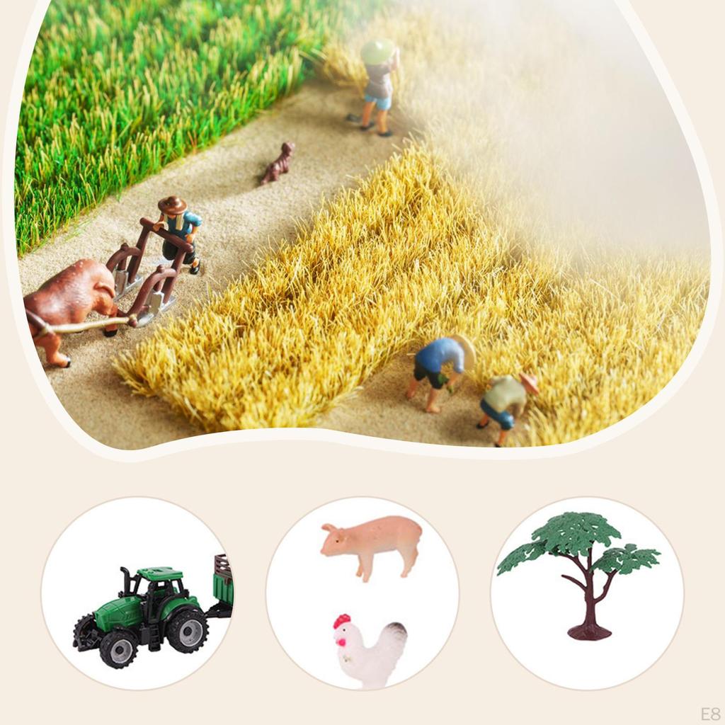 Farm Animals Figures Micro Landscape Detailed Texture Educational Toys Scenery Keeper Fairy Garden