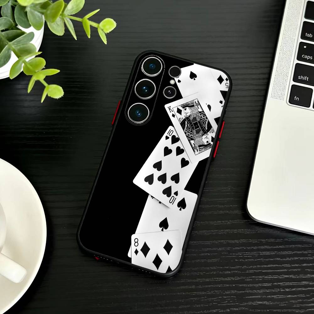 P-poker  Phone Case For Samsung S26,S25,S24,S23,S22,S21,S20,Ultra,Plus,FE Black Soft Cover