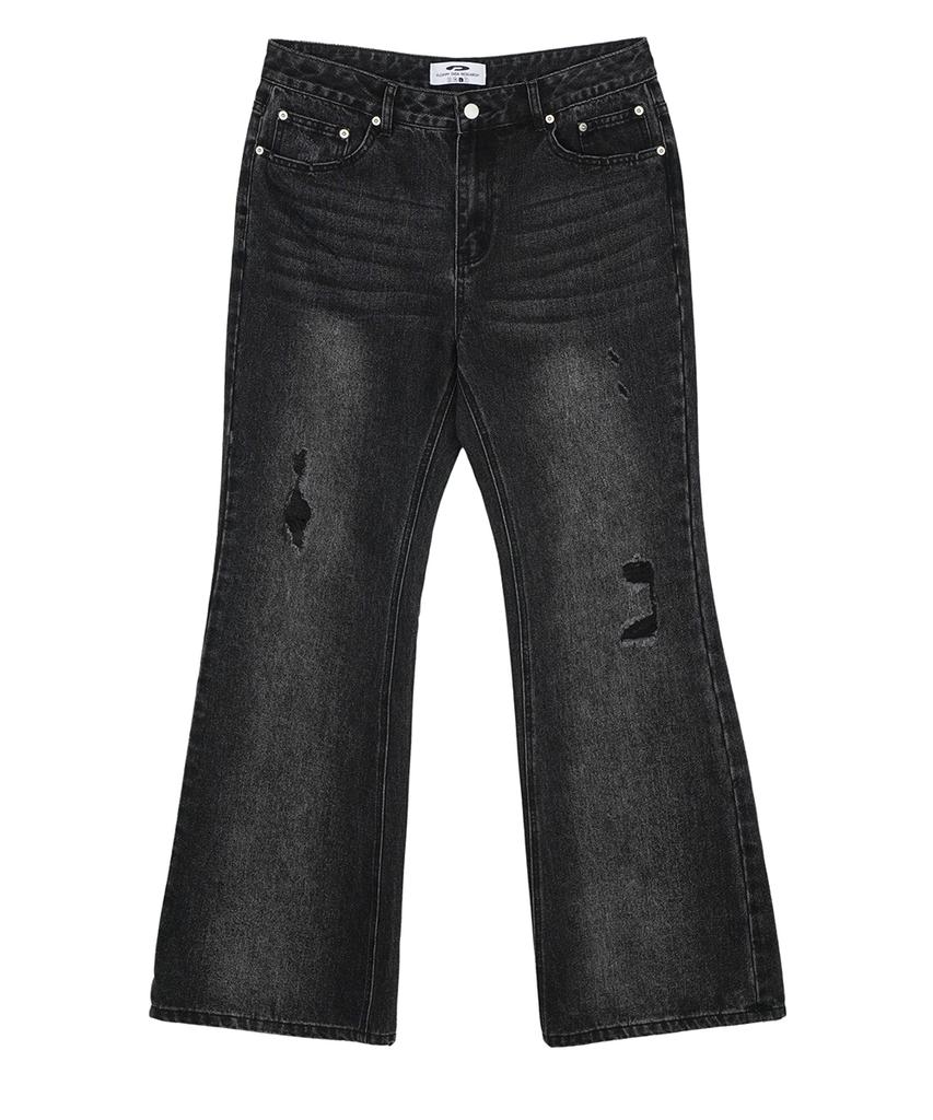 FDR Womens Vintage Boots Cut Denim Jeans Black
