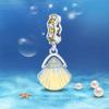 WOSTU 925 Sterling Silver Glazed Shell Charm Pendant Fit Original Bracelet Necklace For Women Jewelry