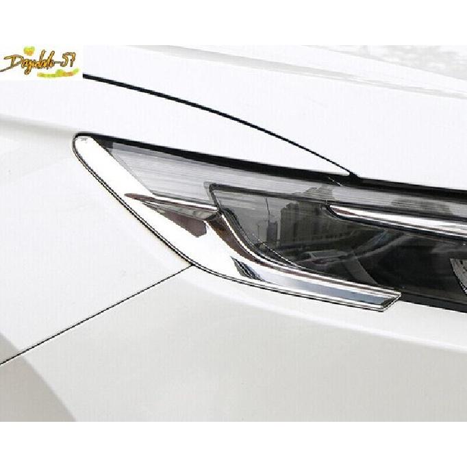 2PCS For Honda CRV CR-V -2024 ABS Chrome Front Headlight Eyelid Strip Trim