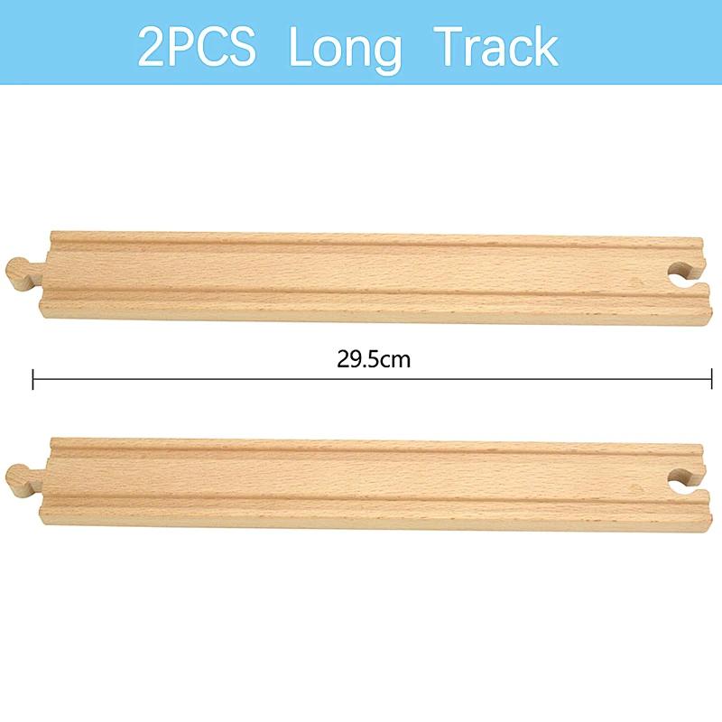 Educational Toy for Child New Kinds Wood Track Accessories Beech Wooden Train Track Railway Toys Fit Biro Wooden All Brand Track