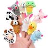 10pcs Finger Puppet Stuffed Toys Interactive Parent-Child Children's Hand Puppet Plush Rat Animal Puppet Rabbit Chick Educational Toy
