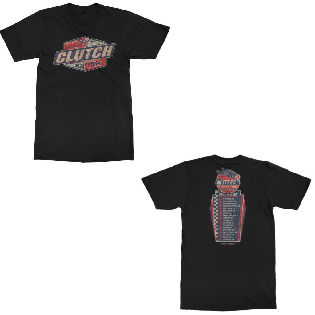 Clutch Band Graphic Cotton Tshirt Unisex Summer Short Sleeve Fashion Brand Tee Luxury Casual Vintage Retro Top