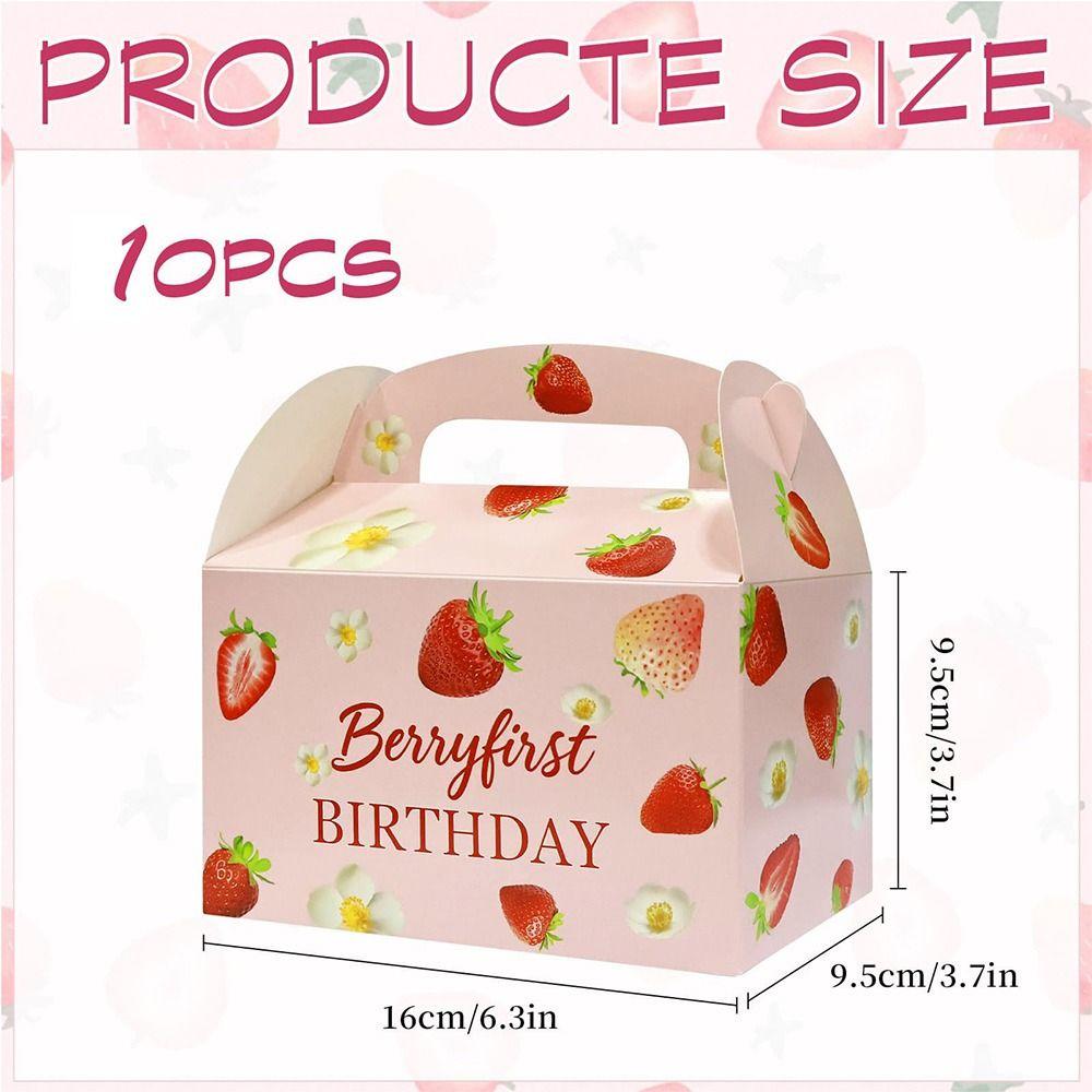 10 Stück Papier Geschenkkarton Leere Box Verpackungsfall Cartoon Handgriff Geschenkboxen Babyparty