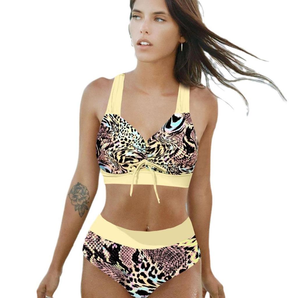 2025 European & American Hot-Selling Women's Quick-Dry Split Bikini - New Style Sexy Print Swimwear