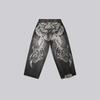 Jeans larghi oversize ricamati Streetwear Donna Y2K Harajuku Hiphop Retro Gotico Vita alta Pantaloni a gamba larga Pantaloni