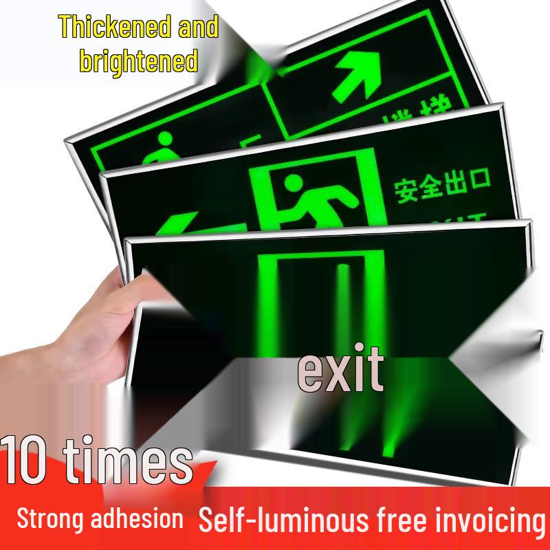 Fluorescent Stairwell Evacuation and Exit Indicator Sticker fire hydrant