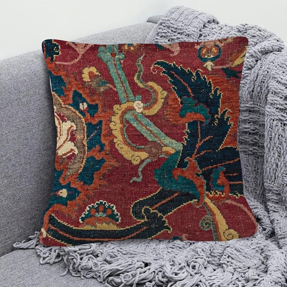 Double Sided Vintage Persian Rug Throw Pillow Cover Boho Turkish Kilim Print Decorative Cushion Case For Couch Home Decor