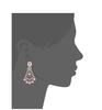 Purple And Gold Plated Fancy Trending Brass Metal Earrings For Girls and Women