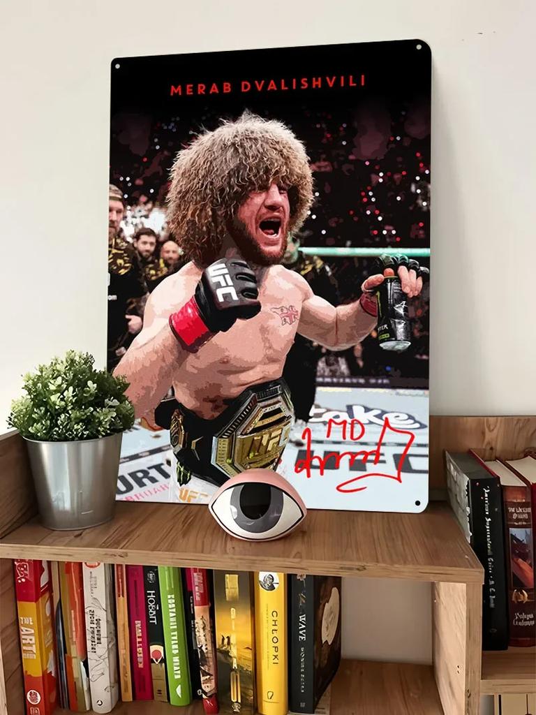 Merab Dvalishvili Boxer Poster Boxen Metallschilder Bilder Wanddekorationsartikel Benutzerdefinierte Blechschilder für Wandkunstdekoration Retro