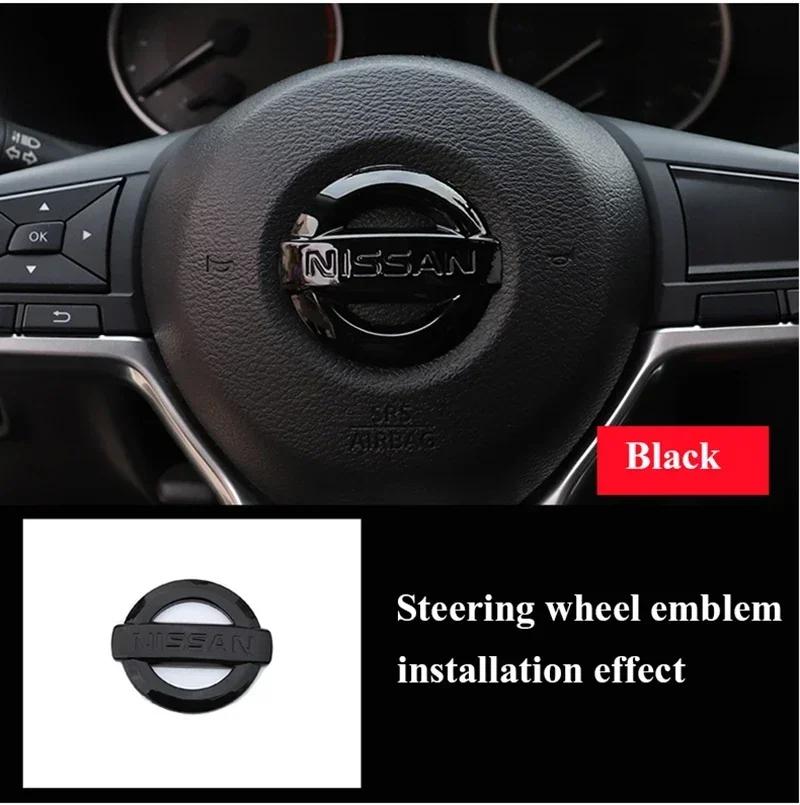 1 Stück ABS Auto Lenkrad Mittel Logo Emblem Aufkleber für Nissan Qashaqai J11 J10 X Trail Note Juke Sentra Patrol Micra Leaf