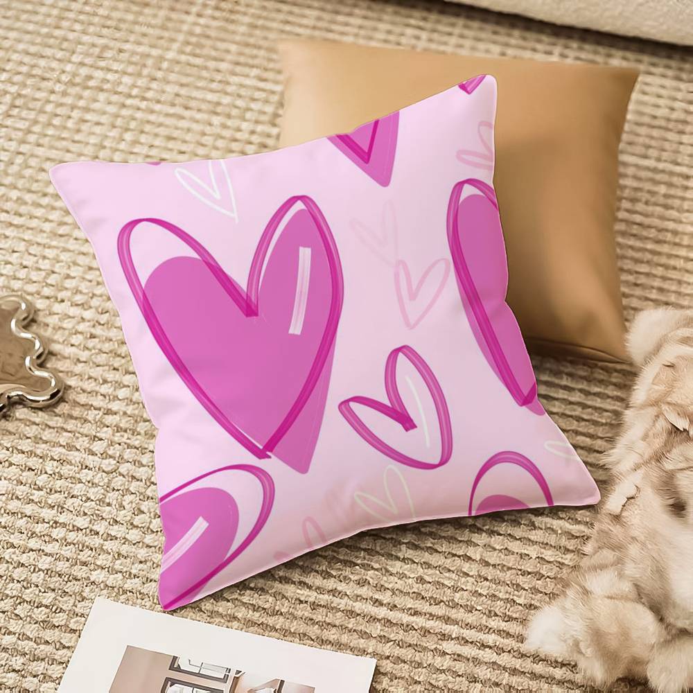 Lovely heart of love my beloved Pillow Case Anti-dustmite Invisible zipper Sofa Bed