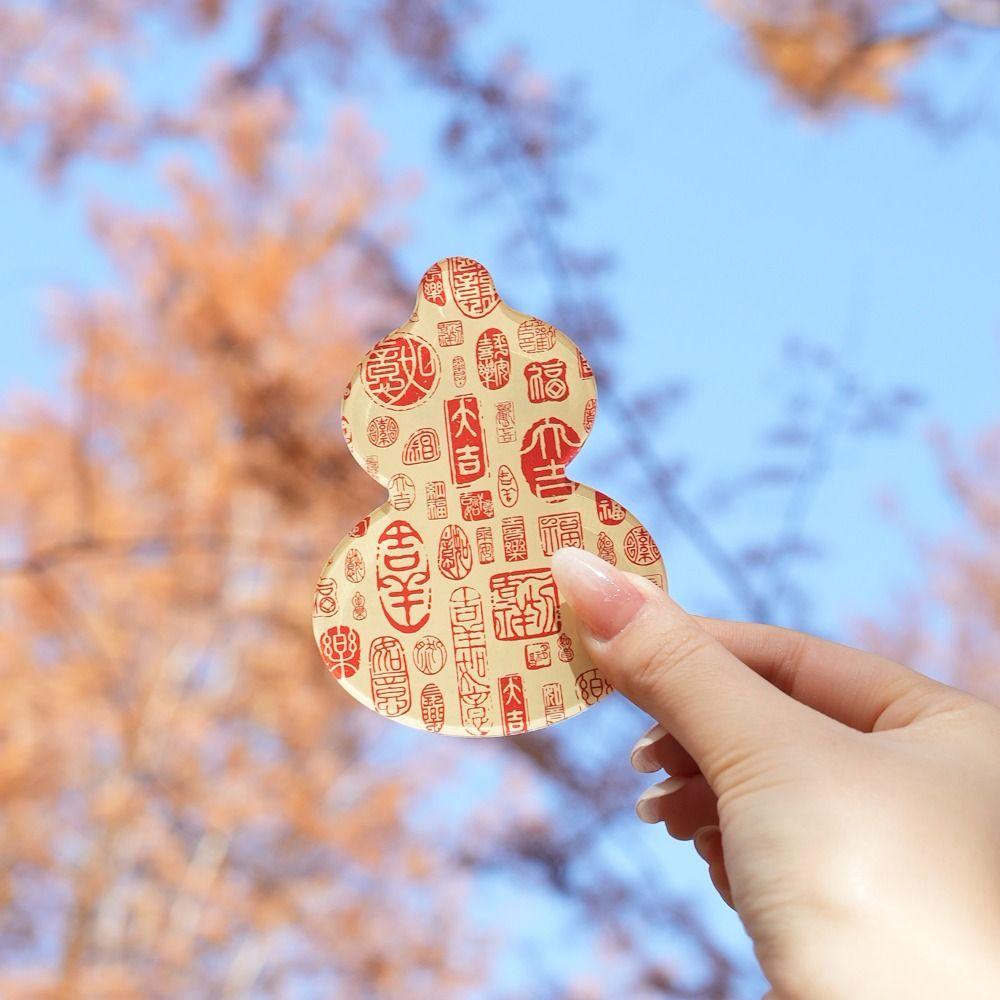Acrylic New Year Magnetic Sticker Traditional Blessing Chinese Style Refrigerator Magnets Festive DIY