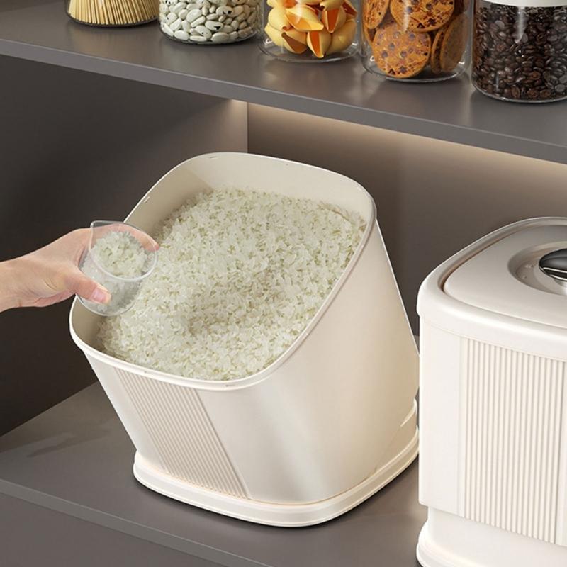 User Friendly Food Storage Box Rice Dispenser Airtight Seal for Flour  Grains Cereal and Pet Dog Cats Bird Food Storage