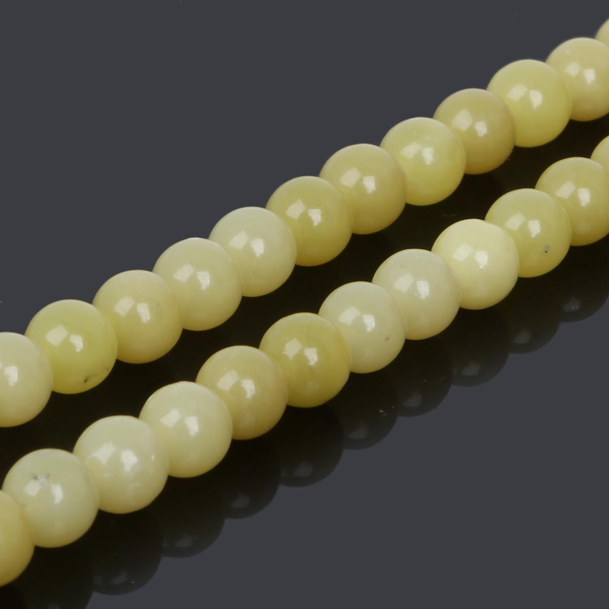 

4/6/8/10 мм лимонно-желтые нефритовые бусины для изготовления ювелирных изделий 15-дюймовые браслеты своими руками 6mm 63pcs