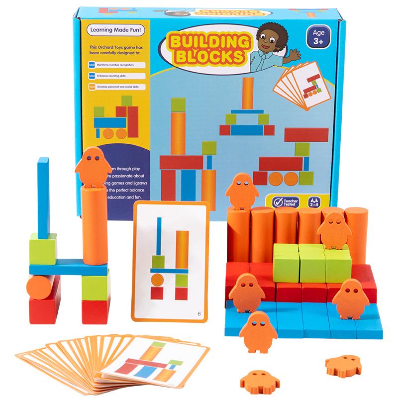 Wooden Balance Blocks: Interactive Educational Stacking Toy for Children and Parents