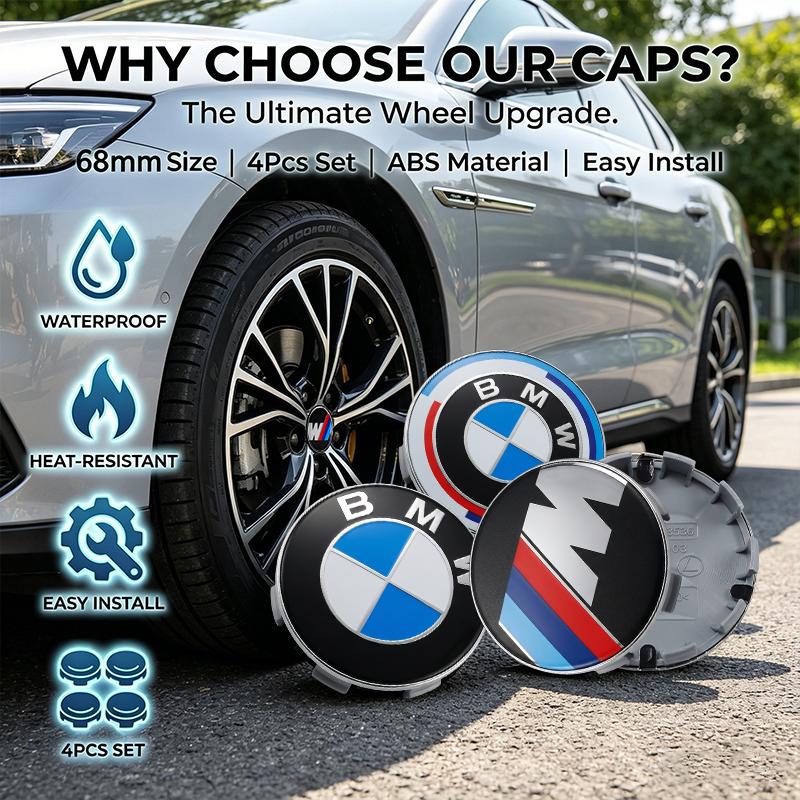 4 stk Bilfelg Senterkopp Emblem Merke Navkapsler Auto Styling For BMW M Performance X3 X5 X6 X1 X4 F20 F30 G20 F31 F34 F10 G30 F11 F25 I3 M3 M4 1 3 5