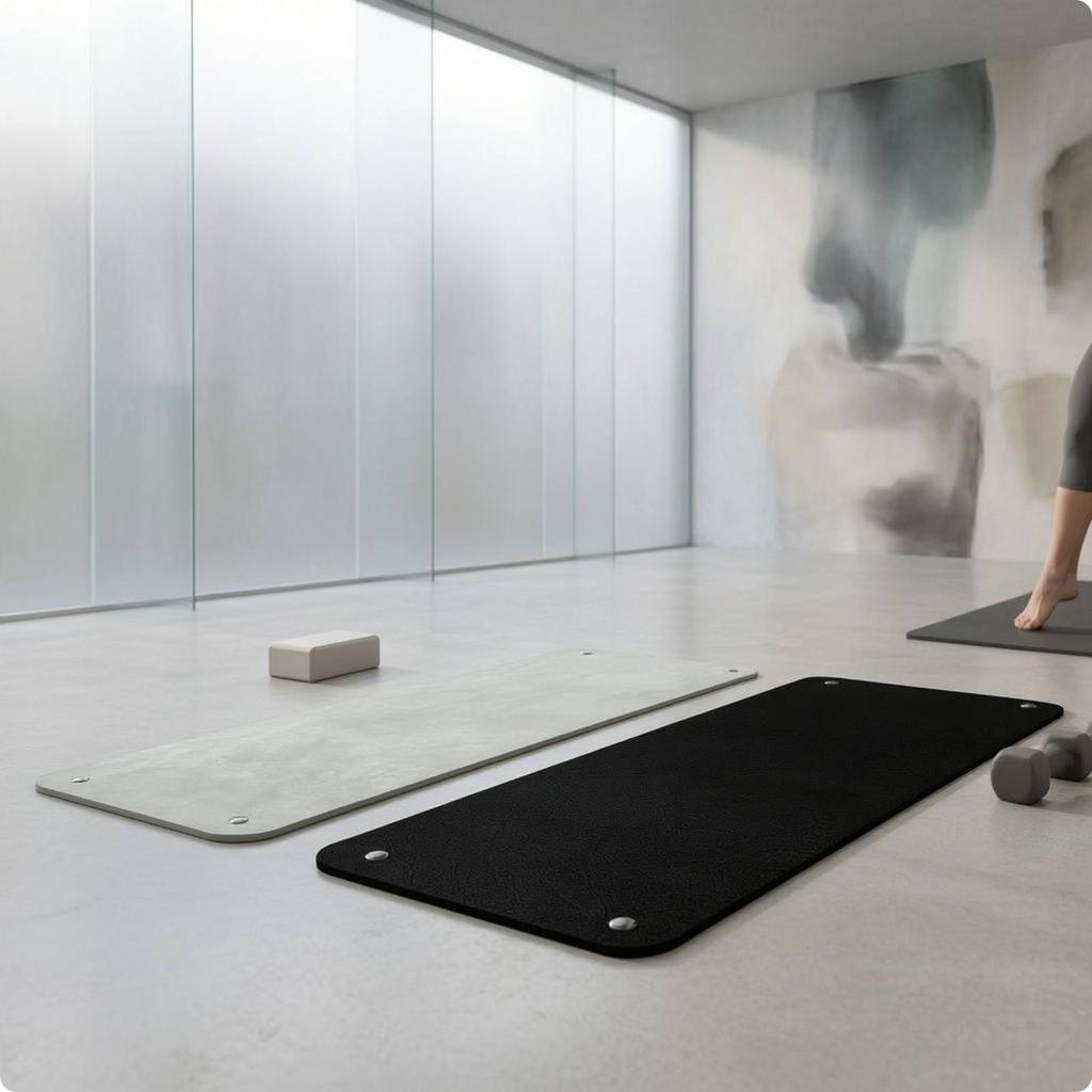 Rectangular Folding PVC Exercise Pad Suede Towel Mat Thick Gym for Home