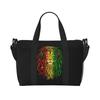 Rasta Reggae Löwe Sonnenbrillen Kunst Reise Duffel Tasche Faltbar Leicht Wasserdicht Weekender Übernachtungstaschen mit Schultergurten