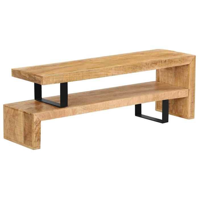 VidaXL Meuble TV Support TV Armoire de Télévision Bois Massif de Manguier 247321