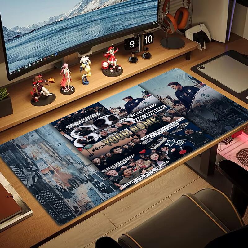 The Rookie Custom Name Large Size Mouse Pad Large Gaming Table Cushion Non-slip Laptop Tablet Big Mousepad XXL Mat Mini PC Playmat With Lock edge
