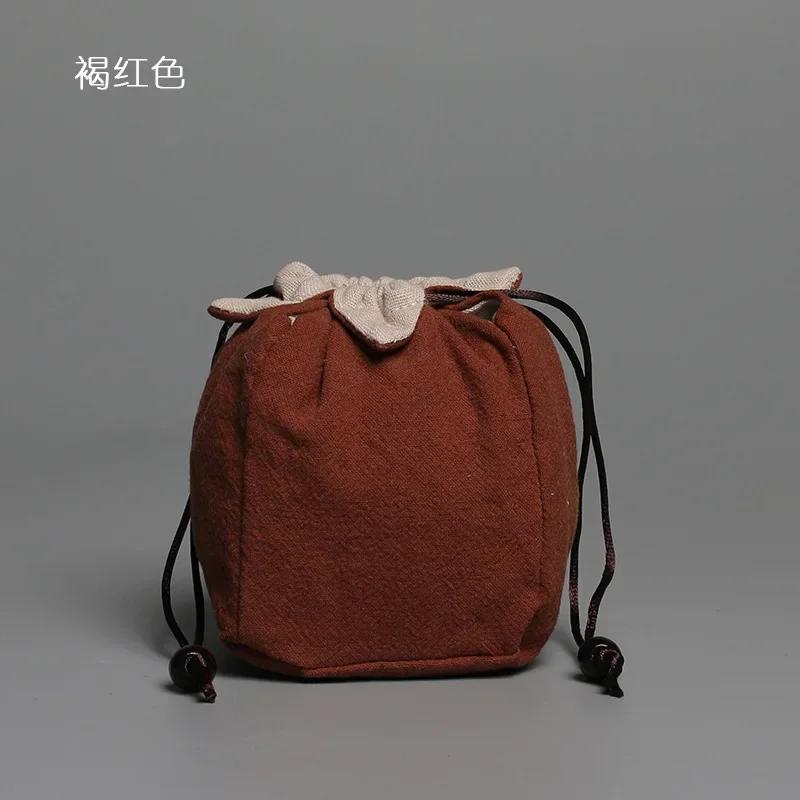 Thickened Cotton Storage Bag Ceramic Covered Bowl Teacup Travelling Drawstring Bags Multi-functional Medium Teapot Cloth Pouch