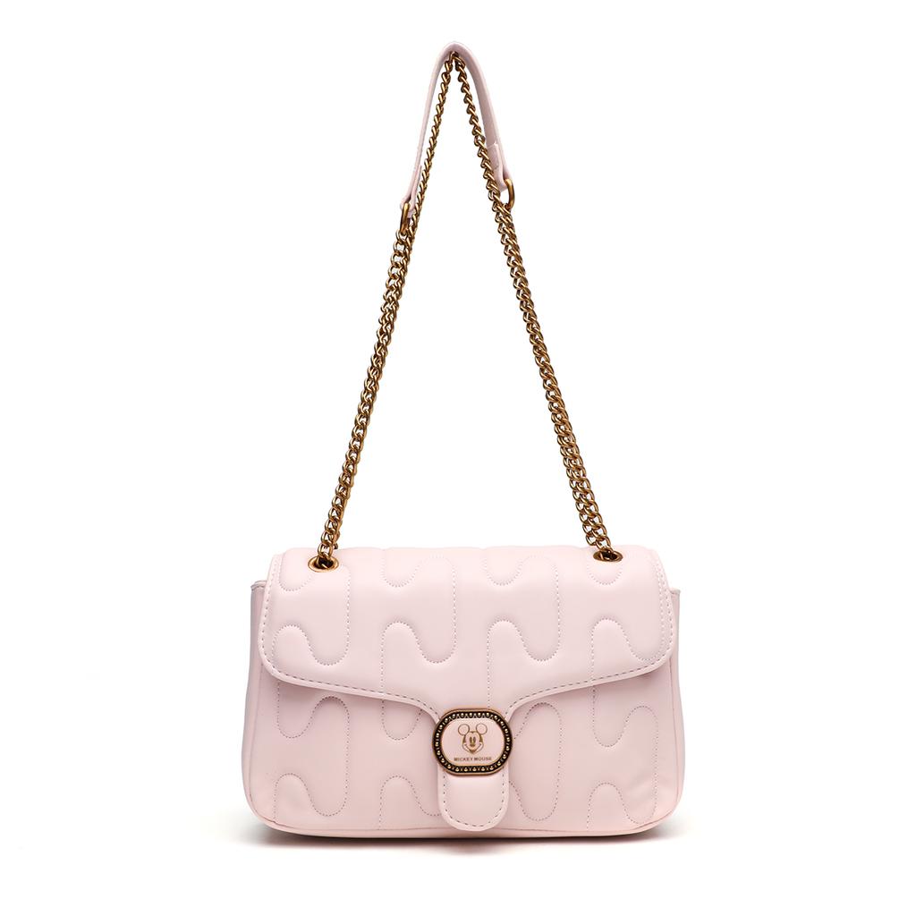 New Disney Mickey PU Shoulder Bag, Crossbody Bag Regular Women's Black/Pink BMK-71505